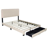 ZUN QUEEN SIZE UPHOLSTERED BED WITH ADJUSTABLE HEIGHT / MATTRESS 10 TO 14 INCHES / LED DESIGN WITH W1867121463