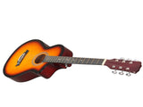 38 Inch Acoustic Guitar for Beginners, JF Body Shape, Basswood Folk Guitar in Sunset Color, 6-String 79633079