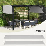 10 x 10ft Gazebo Replacement Canopy, UV Protection Pergola Shade Cover Light Gray 15679125
