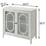 ZUN White Console Table with 2 Doors B062P185652