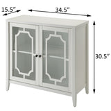 White Console Table with 2 Doors B062P185652