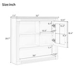 32'' Bathroom Wall Cabinet with Mirror, Wall Mounted Medicine Cabinet with 4 Shelves, Mirrored Door N710P254922B
