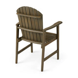 Outdoor Weather Resistant Acacia Wood Adirondack Dining Chairs , Grey Finish 64844.00GRY