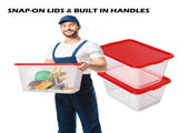 14.5 Gal 4-Pack, Stackable Clear Storage Bins with Lids, See-Through Plastic Totes, 14.5-Gallon 57466529