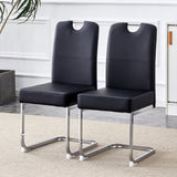 Modern Minimalist Style-Black Thickened PU Material Ergonomic Chair,The Perfect Combination of W3226P279080