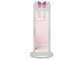 White, bow-patterned, MDF painted finish, 1-door, 1-shelf, rotatable 31262529