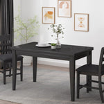 ZUN Wood Counter Height Dining Table, Antique Black, 35"D x 59.1"W x 36.5"H 69004.00BLK