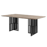 ZUN ACME Zudora Dining Table, Antique Oak & Black Finish DN01757