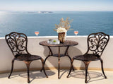 3 PCS Outdoor Bistro Set,Outdoor Patio Set, All-Weather Cast Aluminum Bistro Table Set for Backyard, 68244949