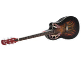 41 inch Full-Size Cutaway Acoustic-Electric Guitar Grape Voice Hole Spruce Top 34665145