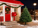 6FT Curved Christmas Tree green PE tree with 830 Tips, irregular shape, realistic appearance and a 08080708