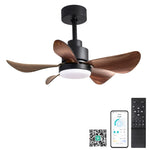 ZUN 28 lnch Ceiling Fan with Lights Remote Control,Small Ceiling Fan Flush Mount, 5 Reversible Blades, W2352P204385