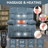 Lift Recliner Chair Heat Massage Dual Motor Infinite Position Up to 350 LBS Large Electric Power W3224P293251