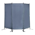 ZUN 6 Ft Modern Room Divider, 3-Panel Folding Privacy Screen w/ Metal Standing, Portable Wall Partition, W2181P154698