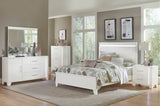 White High Gloss Finish Modern Bedroom 1pc Nightstand with LED Light Wooden Furniture Luxury Bedside B011P186571