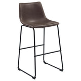 ZUN Brown and Black Armless Bar Stool B062P153515