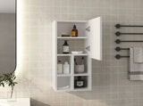 Wall Cabinet with Sink, 1 Door, 5 Shelves, White B097P350333