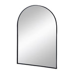 ZUN 24" x 36" Black Arched Mirror with Metal Frame, Wall Mirror for Living Room Bedroom Entryway W2078135282