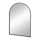 ZUN 24" x 36" Black Arched Mirror with Metal Frame, Wall Mirror for Living Room Bedroom Entryway W2078135282