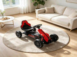 Red Kids Pedal Go Kart Adjustable Seat, Swing Axle Design, Foot-Powered Ride-On for Outdoor Play 56348243