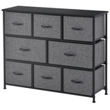 3-layer fabric drawer cabinet with 8 drawers in dark gray 71518239