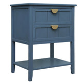 2 Drawer Side table,American style, End table,Suitable for bedroom, living room, study W688119115