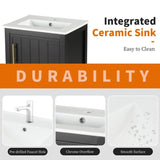 20" Bathroom Vanity with Sink, Bathroom Cabinet with Soft Closing Door, Storage Rack and Open Shelf, N725P220604B