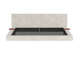 AirFrame King Bed Frame with adjustable Sliding Side Table, 8.7'' Cloud Upholstered Sponge Cushion, 21521371