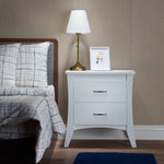 ZUN White 2-Drawer Nightstand B062P186507