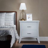 ZUN White 2-Drawer Nightstand B062P186507