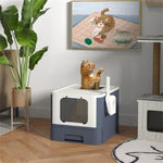 ZUN Fully Enclosed Cat Litter Box/Cat Litter Box 36599739