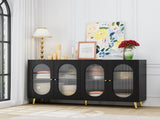 Modern Accent Sideboard Cabinet with Acrylic Doors, Freestanding Storage Cupboard Console Table for W578P186749
