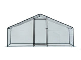 6.5 x 10 ft Large Metal Chicken Coop, Walk-in Poultry Cage Chicken Hen Run House with Waterproof 03144517