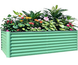 ZUN 8x4x2 ft Galvanized Raised Garden Bed, Outdoor Planter Garden Boxes Large Metal Planter Box for W1859P198006