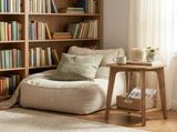 MODERN Square Side Table with Storage Shelf, Accent Table, End Table, Honey Brown 56535579