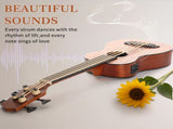 30-inch ukulele bass mahogany body with EQ, comes with speaker, cotton bag, capo, strap, picks*3, 72135147