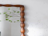 Mid-Century Modern Mirror with Solid Wood Frame,Wall-Mounted High-Definition Non-deformable Bedroom W3158P297411