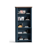ZUN Bridgevine Home Nantucket 72 inch high 5-shelf Bookcase, No Assembly Required, Blue Denim and B108P160180