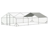 Large Metal Chicken Coop, Walk-in Chicken Run,Galvanized Wire Poultry Chicken Hen Pen Cage, Rabbits 85248762