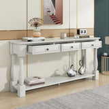 Console Table 63" Long Console Table with Drawers and Shelf for Entryway, Hallway, Living Room 75394692