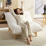 Accent Armless Lazy Sofa, Casual Single Sofa, Corduroy Fabric, For Living Room And Bedroom , With W876P304516