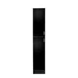 ZUN Freestanding Cabinet with Inadjustable Shelves and two Doors for Kitchen, Dining Room,black W33165048