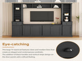 Minimalist Entertainment Wall Unit Set Bridge for TVs Up to 75'', Ample Storage Space TV Stand 57786157