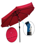 ZUN 10ft Patio Umbrella Market Round Umbrella Outdoor Garden Umbrellas with Crank and Push Button Tilt 37594873