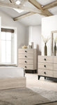 ZUN Modern Design Bedroom Furniture 1pc Cream 4 Drawers Beautiful Chest with Faux Marble Top B011P262327