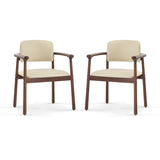 2 - Pack Dining Room Chairs, Sturdy Rubber Wood, Comfortable PU Foam Seat, Ideal for Home & Kitchen N779P298396D