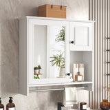 30'' Bathroom Wall Cabinet with Mirror, Wall Mounted Medicine Cabinet with 2 Shelves, Mirrored Door N710P254957K