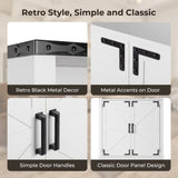 3-layer with 2 doors double Z shape with black iron corners, front curved base feet, triammine board 47974892