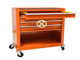 4 DRAWERS MULTIFUNCTIONAL TOOL CART WITH WHEELS-ORANGE W1102111135