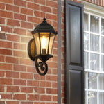 ZUN Outdoor Waterproof Glass Retro Wall Lamp with light sense W1340110436